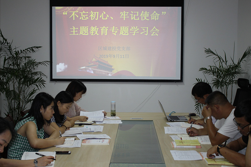 區(qū)城建投公司黨支部開展“先學(xué)、先查、先改”工作 預(yù)熱 “不忘初心、牢記使命”主題教育工作